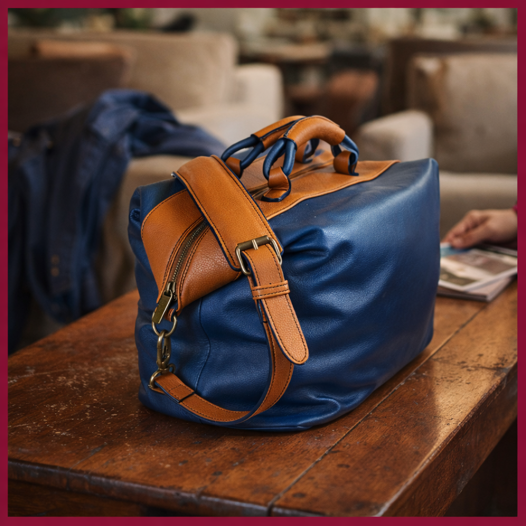 Borsone pelle viaggio FATO TRAVEL artigianale italiano, morbido capiente bagaglio a mano